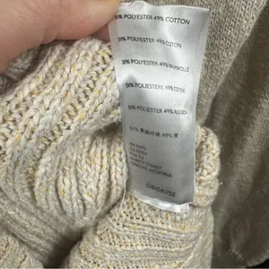 Free People Mont Blanc Mini Dress Cable‎ Knit Zip Quiet Luxury Bodycon M Oatmeal thumbnail 13