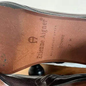 Etienne Aigner Donnie Brown Leather Square Toe Ankle Boots Womens 7M Brazil‎ thumbnail 8