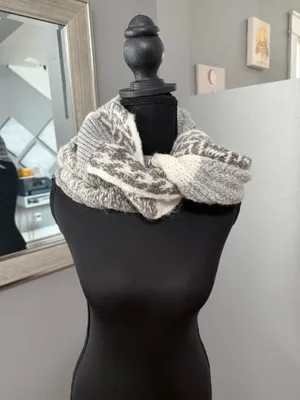 Lauren Ralph Lauren Patchwork Wool Mohair Blend Knit Scarf thumbnail 6
