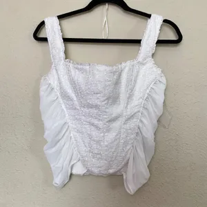 HOUSE OF‎ CB 'Catalina' White Broderie Anglais Corset NWOT size Large thumbnail 5
