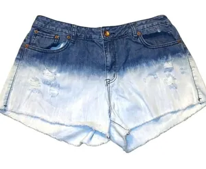 Dollhouse Ombre Denim Wash Casual Mid Rise Jean Shorts Plus Size 14 v6x thumbnail 1
