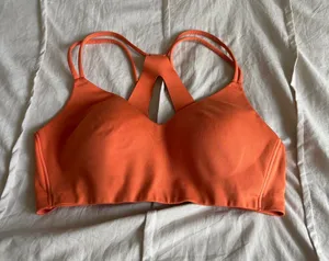 Orange All In Motion Strappy Sports Bra thumbnail 1