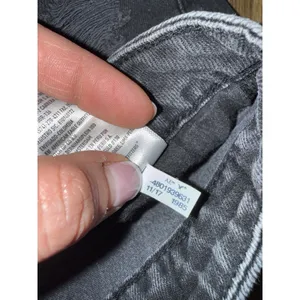 American Eagle Womens Sz 4 Black Button Fly Cutoff Jean Skirt‎ Pocketed Denim thumbnail 4