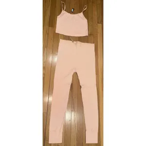 READ* Skims Sleep Set XL Tank Top & 2X leggings quartz pink logo pajama lounge thumbnail 4