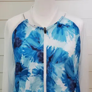 Fabletics Sporty‎ Windbreaker Jacket, Blue and White Size L thumbnail 3