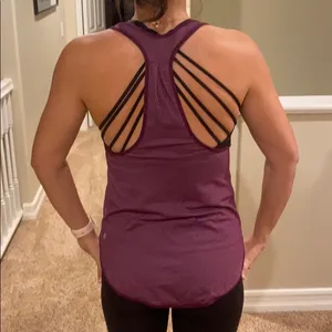 lululemon singlet tank red/purple size 4 thumbnail 2