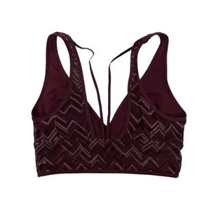 Aerie Bralette Medium‎ Maroon Lace Stretch Y2K Romantic Boho Intimates thumbnail 2