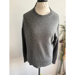 Theory Karenia‎ L Cashmere Sweater Womens Small Charcoal Grey Crew Neck I0718706 thumbnail 2