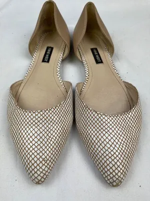 Nine West Women's Starship Leather Tan Point Toe Flats/Shoes Size 7.5 SKU 4044 thumbnail 1