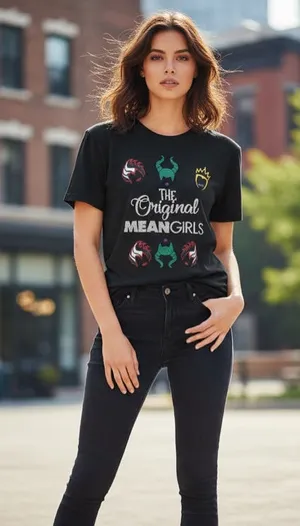 Women Gildan Mean Girls Short Sleeve Tee Size M Black thumbnail 1
