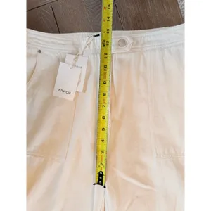 NWT FRNCH Paris Bianca Wide Leg‎ Trousers Women Large Creme High Rise Denim New thumbnail 7