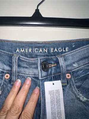 American Eagle Outfitters Baggy Jeans size 0 Light Blue Women's thumbnail 2