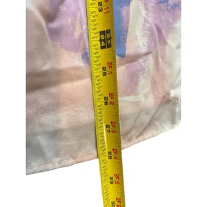 Evri Long Sleeve Semi Sheer Pink Blue Paint Look Tie Waist V-neck 3x Top NWT thumbnail 11