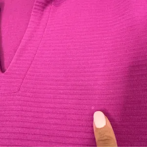 Talbots Ribbed Johnny Collar Sweatshirt Wild‎ Aster Medium Casual Minimalist thumbnail 8