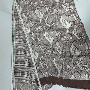 Unisex Italian Paisley Silk Scarf 65" x 19"- NEW - In‎ bags. thumbnail 4