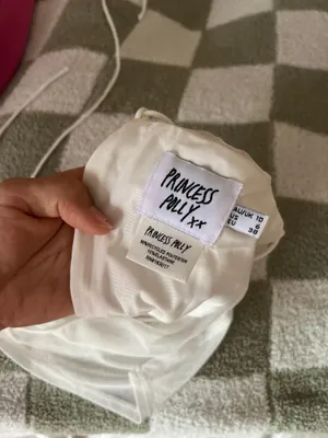 Princess Polly White Backless Tie Top thumbnail 7