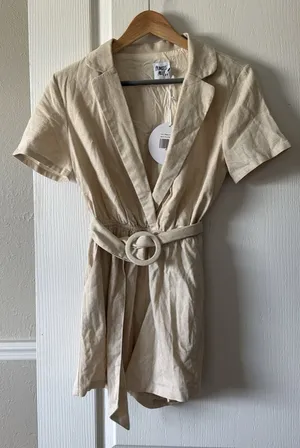 Princess Polly Turnin Playsuit Beige thumbnail 1