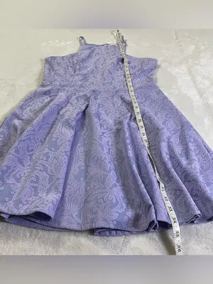 Francesca’s Lilac Floral Print Dress size L thumbnail 6