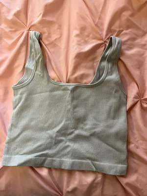 Ribbed Tank Top Gray Size M thumbnail 1