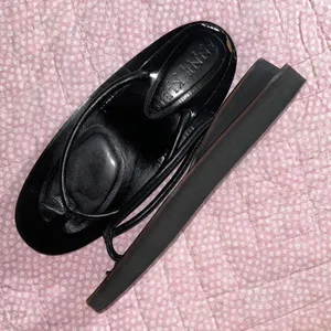 Anne Klein Collection Size 7 Black Stacked Platform Thong Sandals thumbnail 6