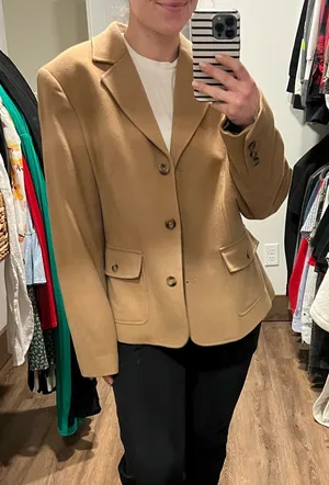L.L. Bean Women's Camel Blazer thumbnail 1