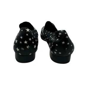 Diane von Furstenberg Lafayette Star‎ Leather Loafers Black Size US 9.5 thumbnail 5