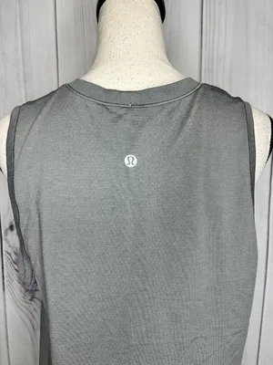 Lululemon Swiftly Breathe Muscle Tank Top Womens Sz 10 Gray Sleeveless thumbnail 6