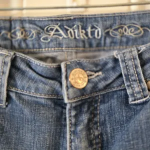 Adiktd Low Rise Bootcut Jeans Size 2 W27 Embroidered Pocket Y2K Western Denim thumbnail 6