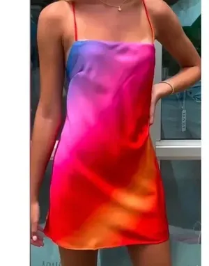 Show Me Your Mumu Dani Mini Dress in Sunset Ombre S thumbnail 1