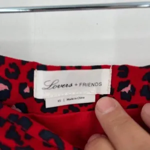 Lovers + Friends Women's‎ Sahara Cheetah Lined Lena Mini Skirt Red Black Size XS thumbnail 6