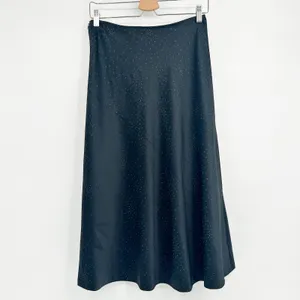 NWT White House Black Market‎ Womens Black Silver Glitter Starburst Midi Skirt 4 thumbnail 8