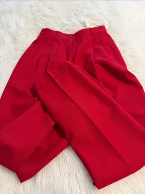 Liz Claiborne Red Women’s 100% Wool Dress Trousers - Classic Pleated Front thumbnail 9