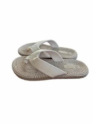 Woven Rope Toe-Post Sandals in Cream - Women thumbnail 4