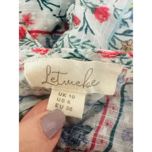 Anthropologie‎ Let Me Be Bandana Button Down Top Womens 6 Patchwork Hippie Boho thumbnail 7