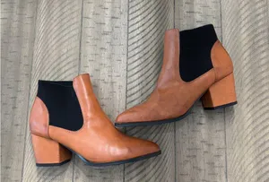 BAMBOO Brown Ankle Booties thumbnail 5