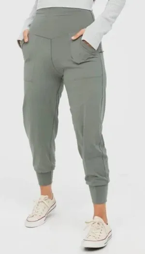 Offline‎ by Aerie Women's Size Small High Waisted Jogger Pants Light Olive Green thumbnail 1