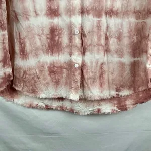 Zara Pink Tye Dye Button Down Blouse Medium thumbnail 2