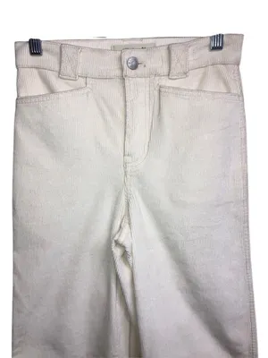 Madewell Emmett Wide-Leg Mid-rise Pants in Corduroy Cream Size 23 thumbnail 5