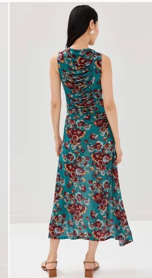 Ulla Johnson livia Midi Dress in Jade Floral: medium size thumbnail 2