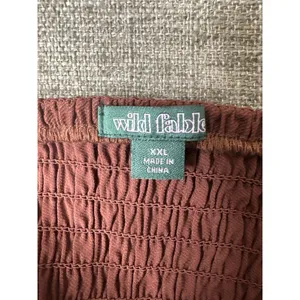 Wild Fable Brown Denim Strapless Smocked Tube Top Size XXL Summer Cruise Beach thumbnail 4