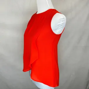 Zara Woman Tank Top Sz XS Red Faux Wrap Sleeveless thumbnail 2
