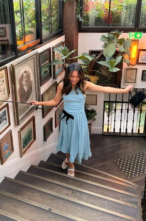 Urban Outfitters blue polka dot dress thumbnail 3