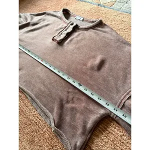 Arizona Jean Co Cropped Sweatshirt Women’s Size S Dusty Mauve Oversized Balloon thumbnail 3