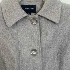 London Fog Women's Classic Gray Pea Coat Size‎ S thumbnail 8