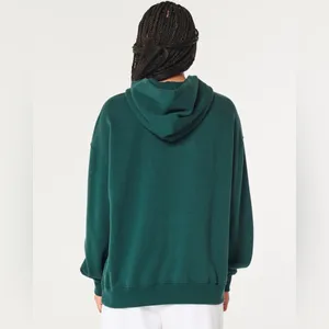 HOLLISTER Feel Good Fleece Cozy Hoodie In Dark Teal thumbnail 2