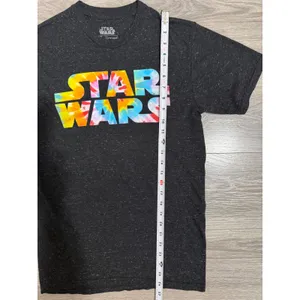 Star Wars Fifth Sun Womens Tee Small Charcoal Heather Rainbow Tie Dye Logo thumbnail 6