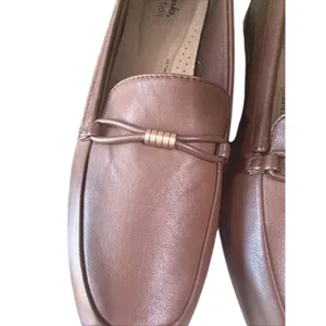 Clarks Collection Juliet Shine Loafers Women's 8 Caramel Leather Comfort NWT thumbnail 6