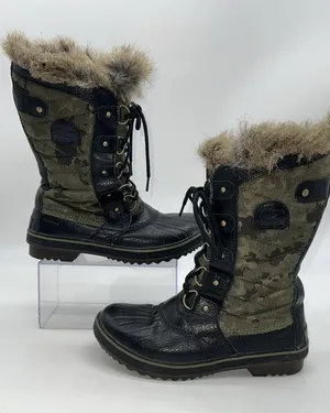 Sorel Tofino II Waterproof Insulated Faux Fur Winter Boots Camo/Black-Size 8.5 thumbnail 1