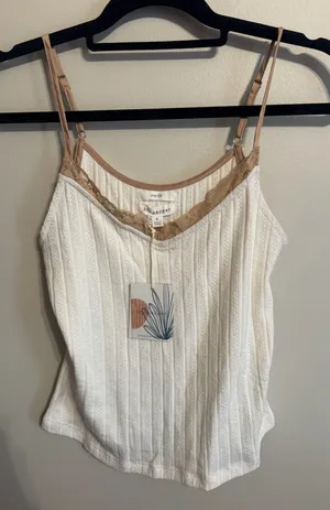 Blu Pepper white lace tank top thumbnail 1