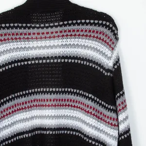 Jason Maxwell Womens Striped Open Front Long Cardigan Size 2X Cozy Boho‎ thumbnail 6